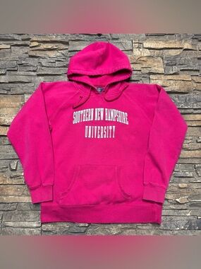 Southern New Hampshire University Hoodie Sweatshirt Women L Pink SNHU Champion